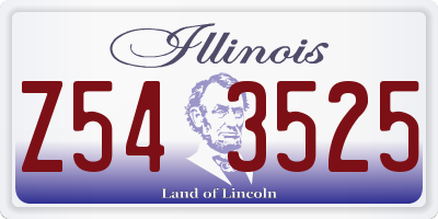 IL license plate Z543525
