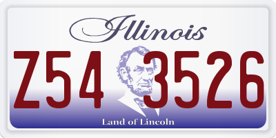 IL license plate Z543526