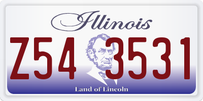 IL license plate Z543531