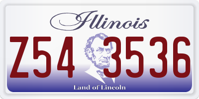 IL license plate Z543536