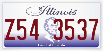 IL license plate Z543537