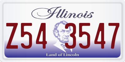 IL license plate Z543547