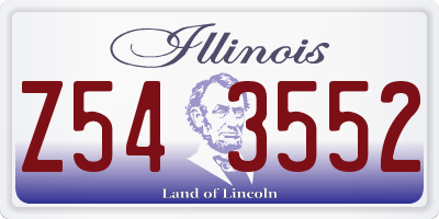 IL license plate Z543552