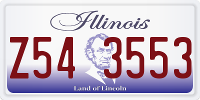 IL license plate Z543553