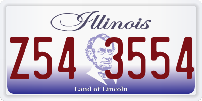 IL license plate Z543554