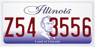 IL license plate Z543556