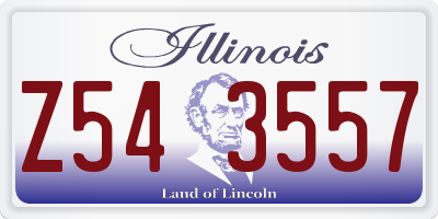 IL license plate Z543557