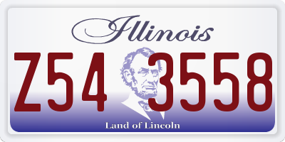 IL license plate Z543558