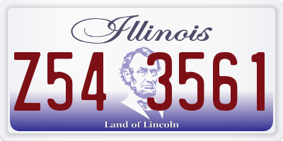 IL license plate Z543561