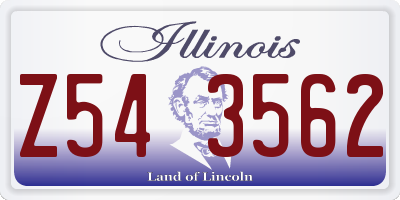 IL license plate Z543562