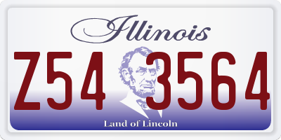 IL license plate Z543564