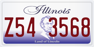 IL license plate Z543568