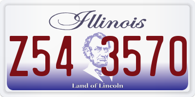 IL license plate Z543570