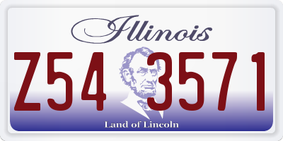 IL license plate Z543571