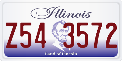 IL license plate Z543572