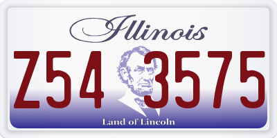 IL license plate Z543575