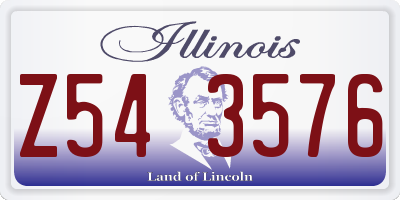 IL license plate Z543576