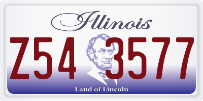 IL license plate Z543577
