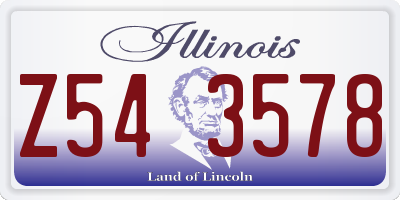IL license plate Z543578