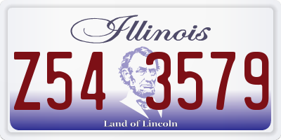IL license plate Z543579