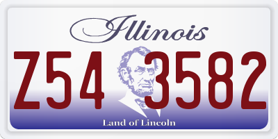 IL license plate Z543582