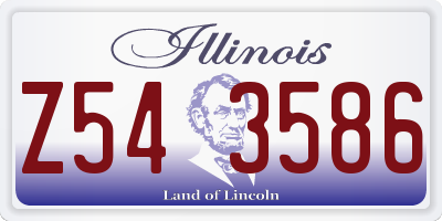 IL license plate Z543586