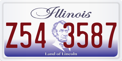 IL license plate Z543587