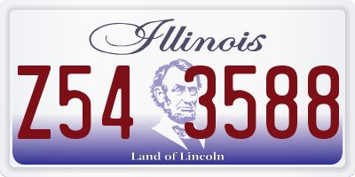 IL license plate Z543588