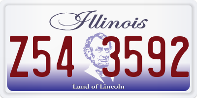 IL license plate Z543592