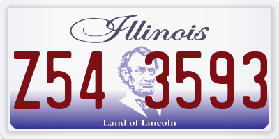 IL license plate Z543593