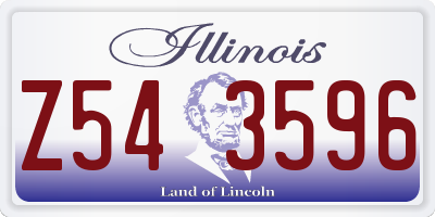 IL license plate Z543596