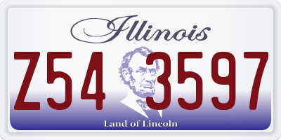 IL license plate Z543597
