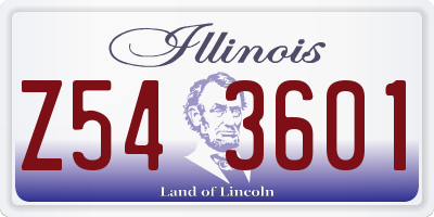 IL license plate Z543601