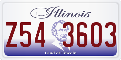 IL license plate Z543603