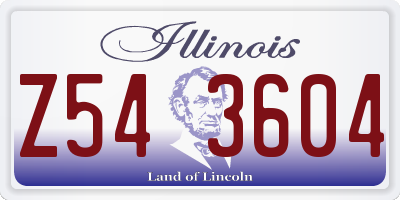 IL license plate Z543604