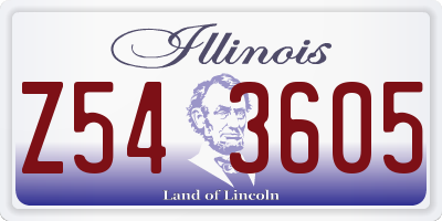 IL license plate Z543605