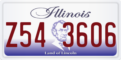 IL license plate Z543606