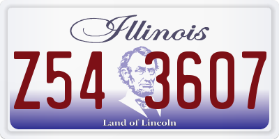 IL license plate Z543607