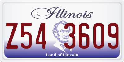 IL license plate Z543609