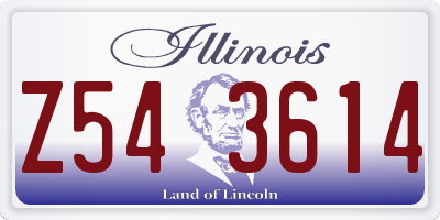 IL license plate Z543614