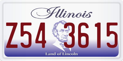 IL license plate Z543615
