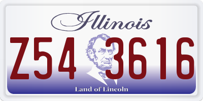 IL license plate Z543616