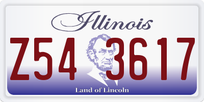 IL license plate Z543617