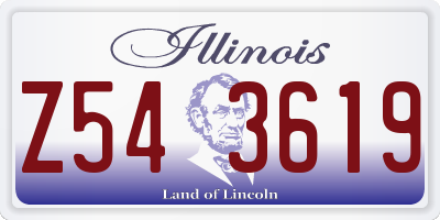 IL license plate Z543619
