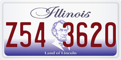 IL license plate Z543620