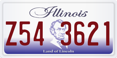 IL license plate Z543621