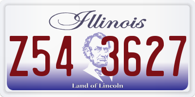 IL license plate Z543627