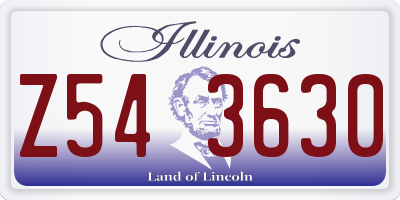 IL license plate Z543630