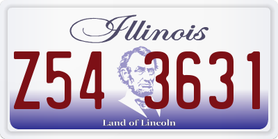 IL license plate Z543631