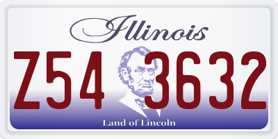 IL license plate Z543632